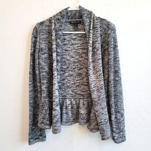 INC International Concepts Gray Open Front Cardigan Women's Size Large
